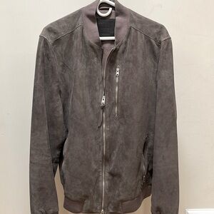 AllSaints Kemble Suede Bomber Jacket